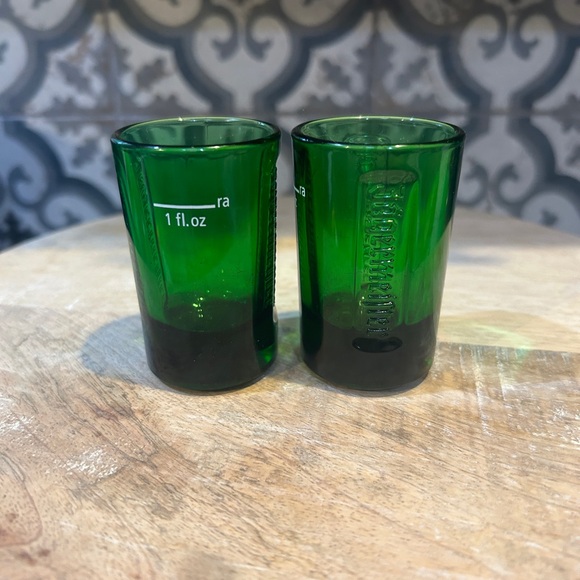SET OF TWO- JAGERMEISTER SHOT GLASSES-GREEN - Picture 2 of 5